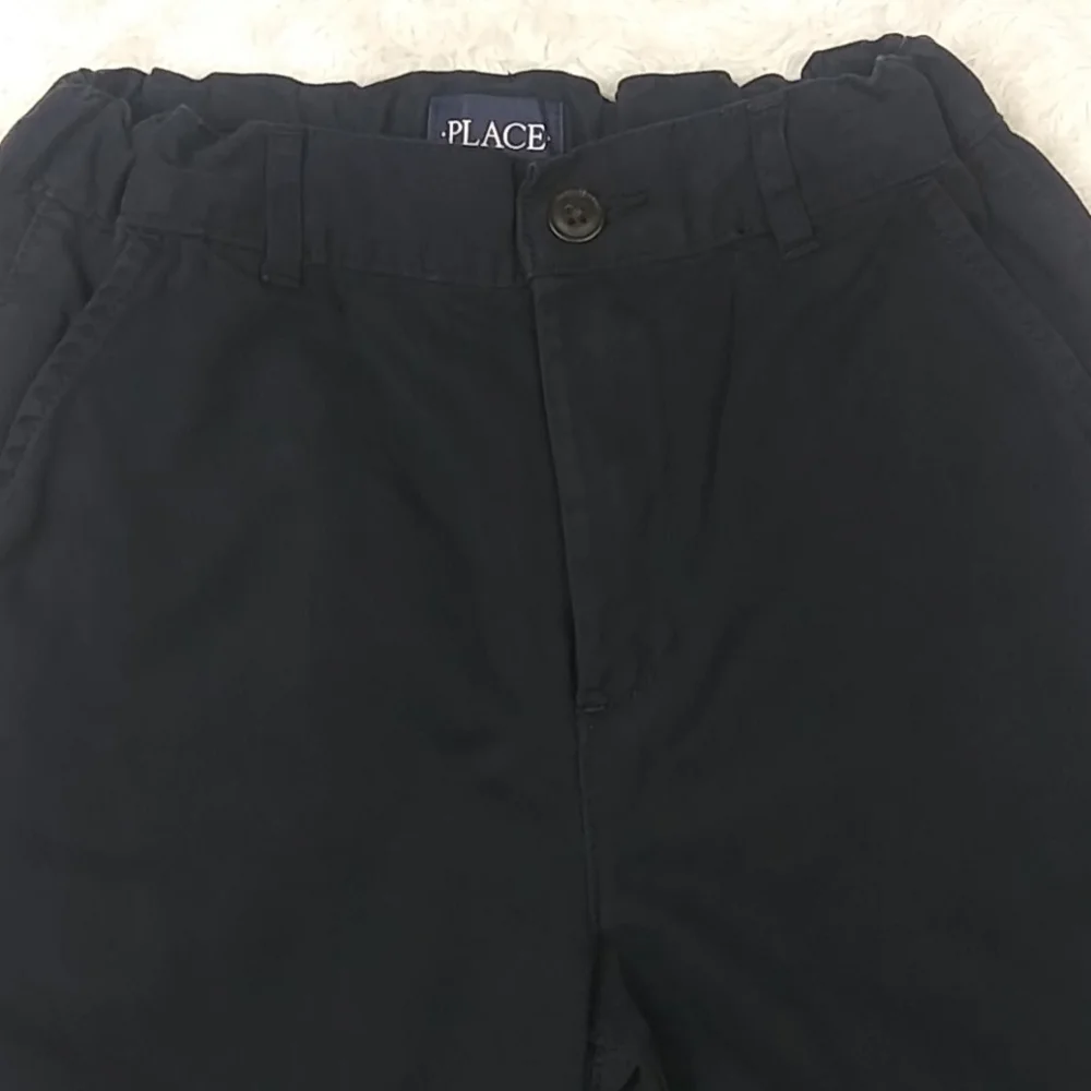 Children's Place Navy Blue Mid Rise adjustable Waist Bermuda Dress Uniform Short